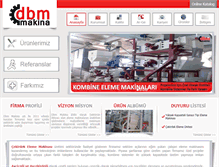 Tablet Screenshot of dbmmakina.com